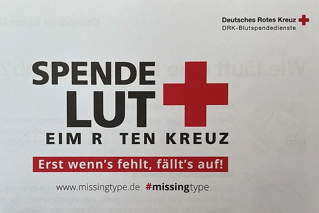 Flyer zur Blutspende des DRK-Blutspendedienst Nord-Ost